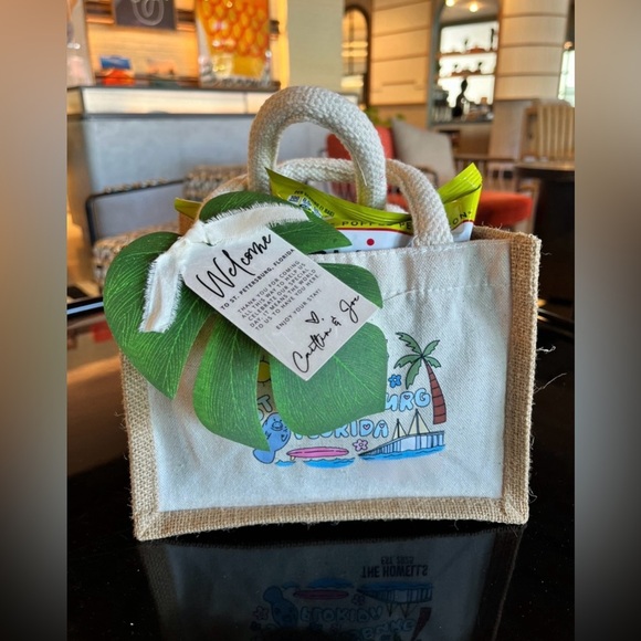 St. Petersburg, Florida Tote Bags | Handmade Wedding Welcome Bags / Favor Bags - Picture 9 of 9